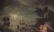 Claude-joseph Vernet Night,A Port in Moonlight (mk43) china oil painting reproduction